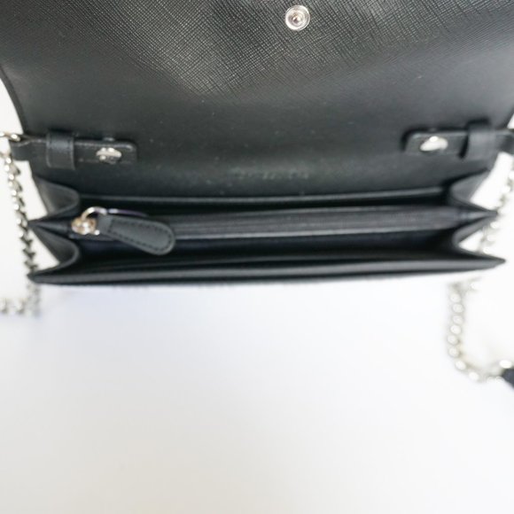 Michael Kors Jet Set WOC Xbody Bag MK White Black - Picture 7 of 11